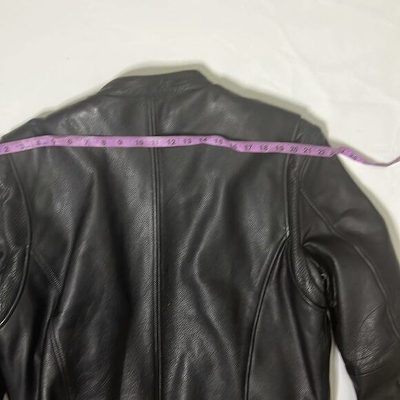 NWOT LEATHER BIKER JACKET SIZE XL - Picture 4 of 15